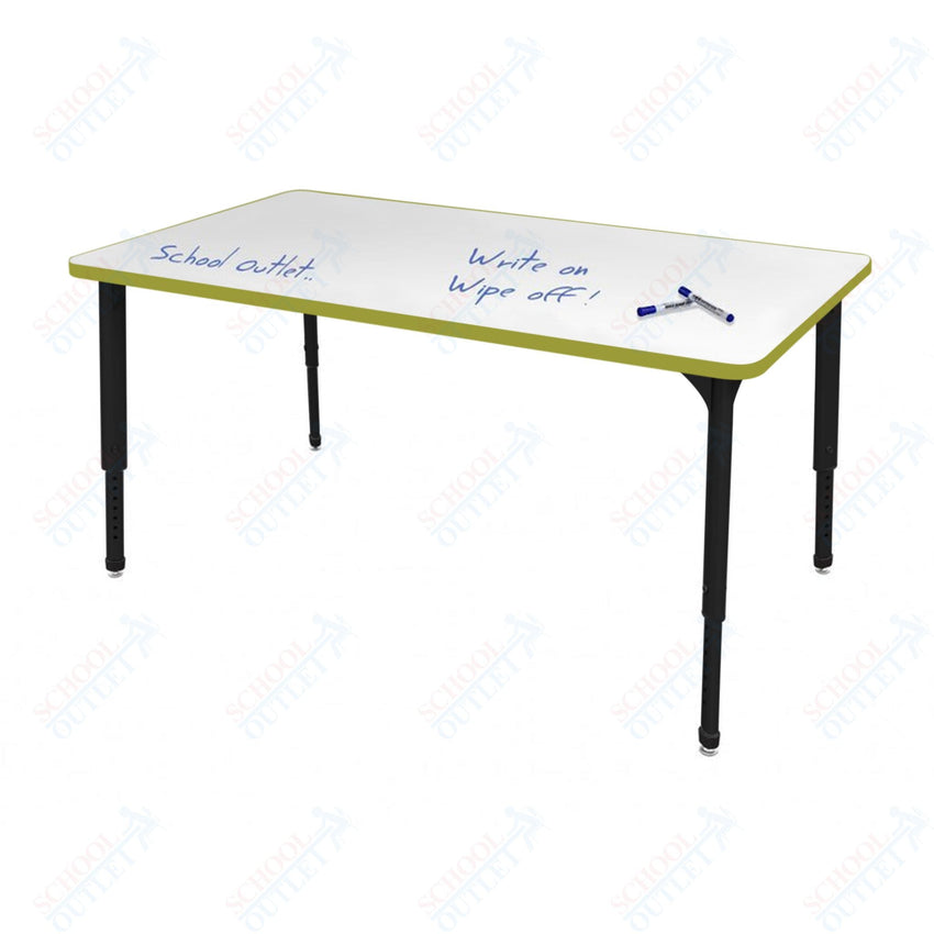 Marco Apex Series Rectangle School Activity Table w/ Dry Erase Top 24" x 60" Adj Height 21" - 30" (38 - 2228 - DA) - SchoolOutlet