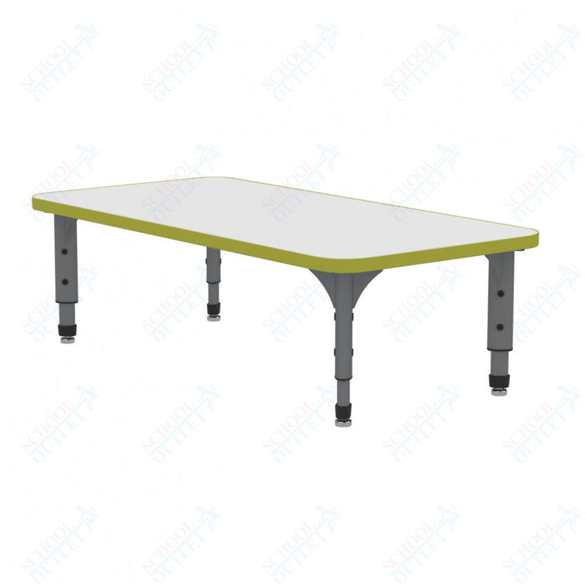 Marco Rectangle Floor Table w/ Dry Erase Top 24" x 60" Adj Height 12" - 15" (38 - 2228 - DC) - SchoolOutlet