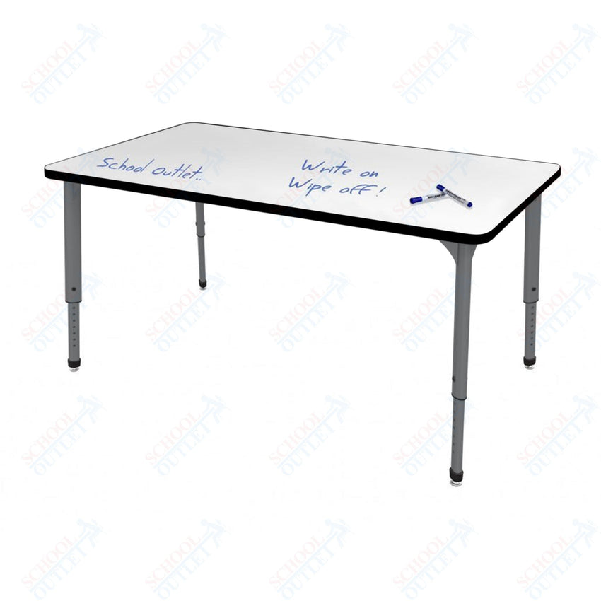 Marco Apex Series Rectangle School Activity Table w/ Dry Erase Top 30" x 48" Adj Height 21" - 30" (38 - 2236 - DA) - SchoolOutlet