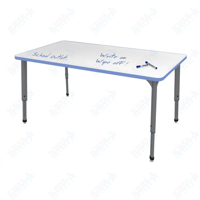 Marco Apex Series Rectangle School Activity Table w/ Dry Erase Top 30" x 48" Adj Height 21" - 30" (38 - 2236 - DA) - SchoolOutlet
