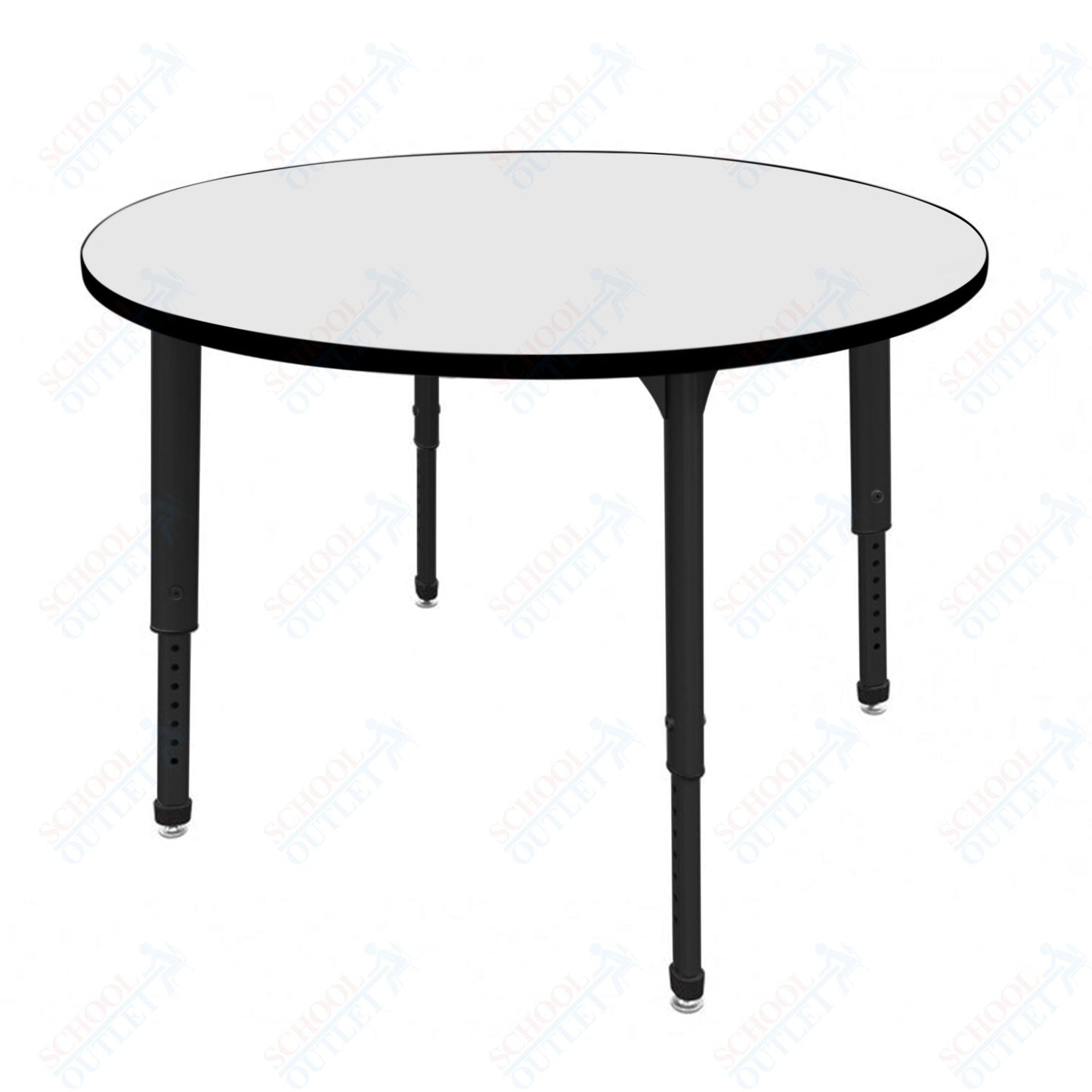 Marco Apex Series 36" Round Preschool Activity Table w/ Dry Erase HPL Top Adj Height 17" - 24" (38 - 2244 - DB) - SchoolOutlet