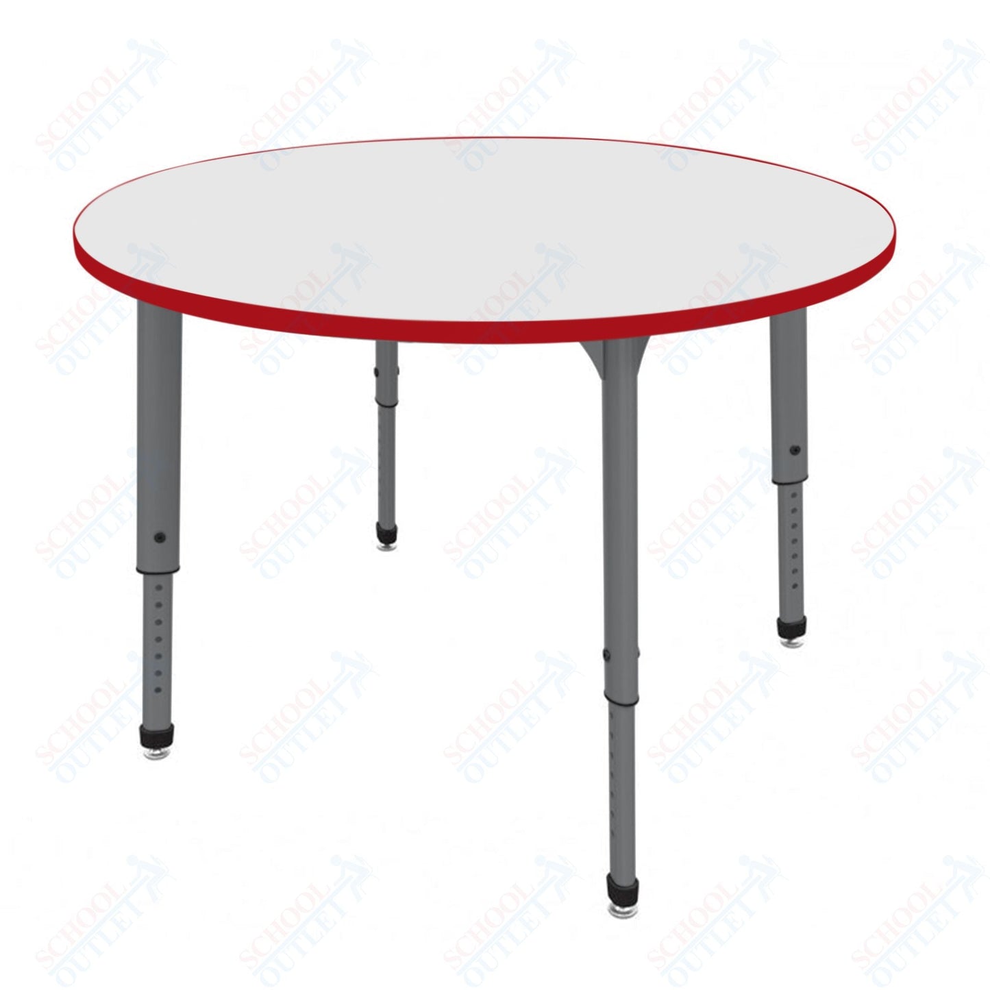 Marco Apex Series 36" Round Preschool Activity Table w/ Dry Erase HPL Top Adj Height 17" - 24" (38 - 2244 - DB) - SchoolOutlet