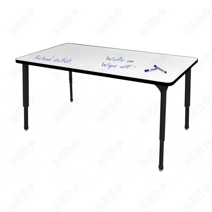 Marco Apex Series Rectangle School Activity Table w/ Dry Erase Top 36" x 72" Adj Height 21" - 30" (38 - 2248 - DA) - SchoolOutlet
