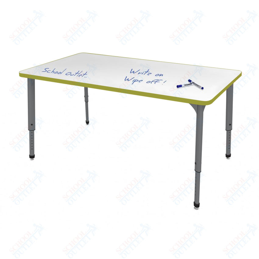 Marco Apex Series Rectangle School Activity Table w/ Dry Erase Top 36" x 72" Adj Height 21" - 30" (38 - 2248 - DA) - SchoolOutlet