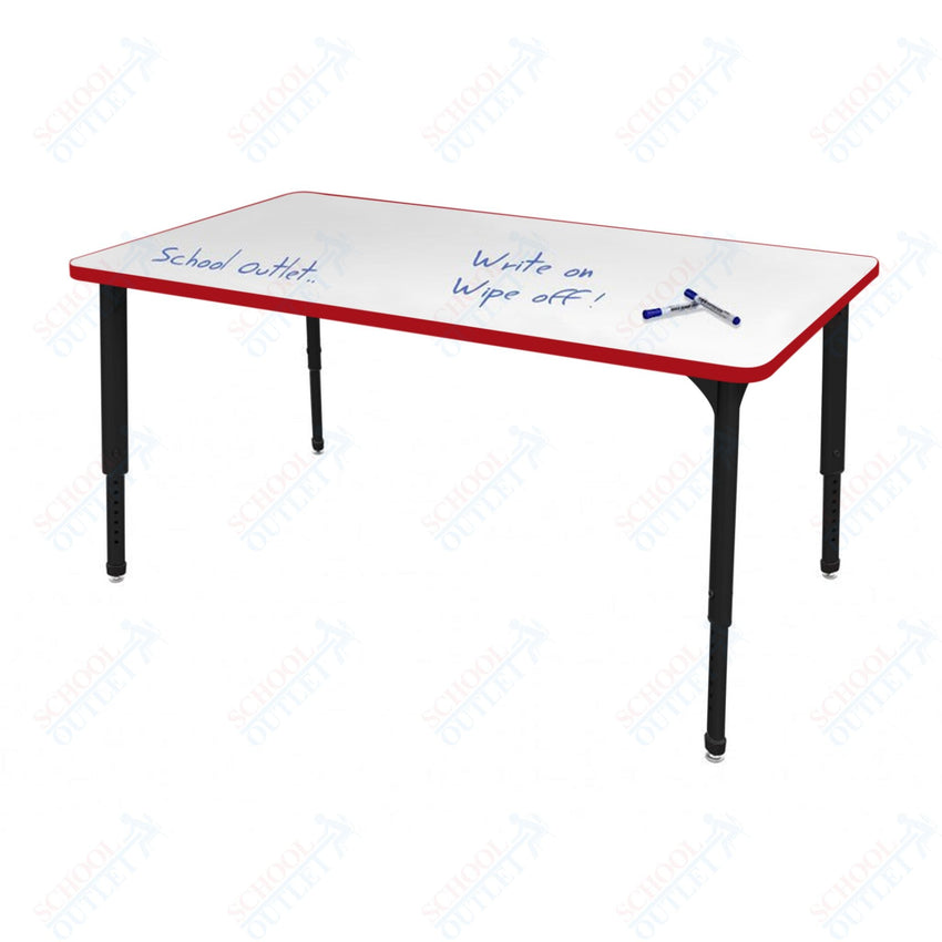 Marco Apex Series Rectangle School Activity Table w/ Dry Erase Top 36" x 72" Adj Height 21" - 30" (38 - 2248 - DA) - SchoolOutlet