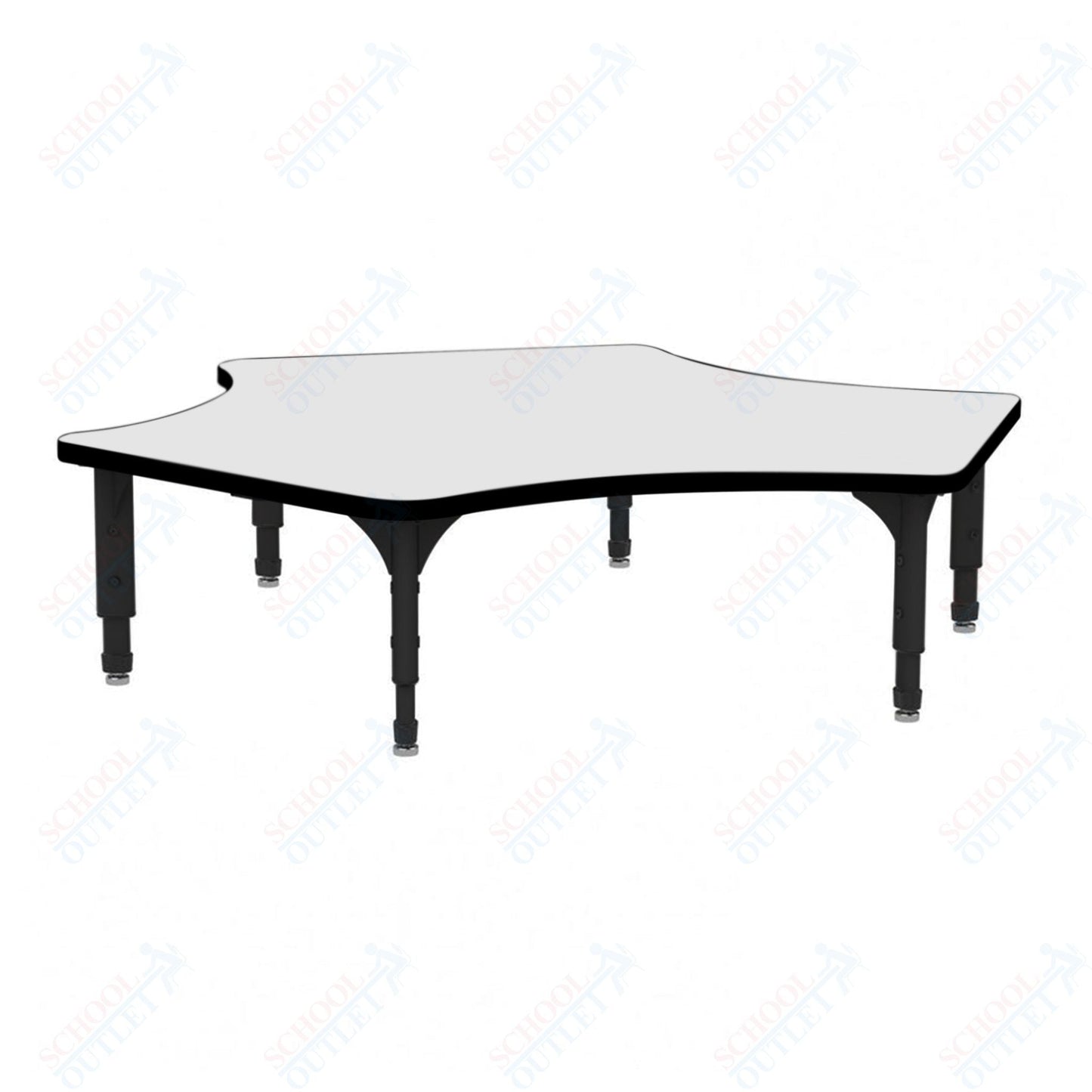Marco Delta Floor Table w/ Dry Erase Top 60" x 60" Adj Height 12" - 15" (38 - 2251 - DC) - SchoolOutlet