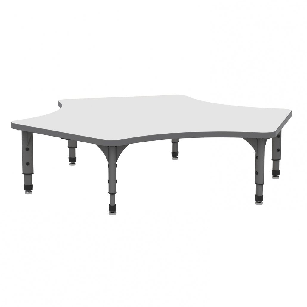 Marco Delta Floor Table w/ Dry Erase Top 60" x 60" Adj Height 12" - 15" (38 - 2251 - DC) - SchoolOutlet