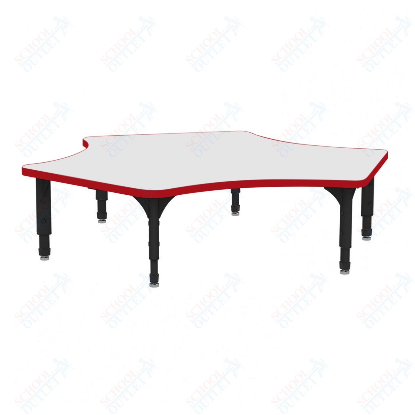 Marco Delta Floor Table w/ Dry Erase Top 60" x 60" Adj Height 12" - 15" (38 - 2251 - DC) - SchoolOutlet