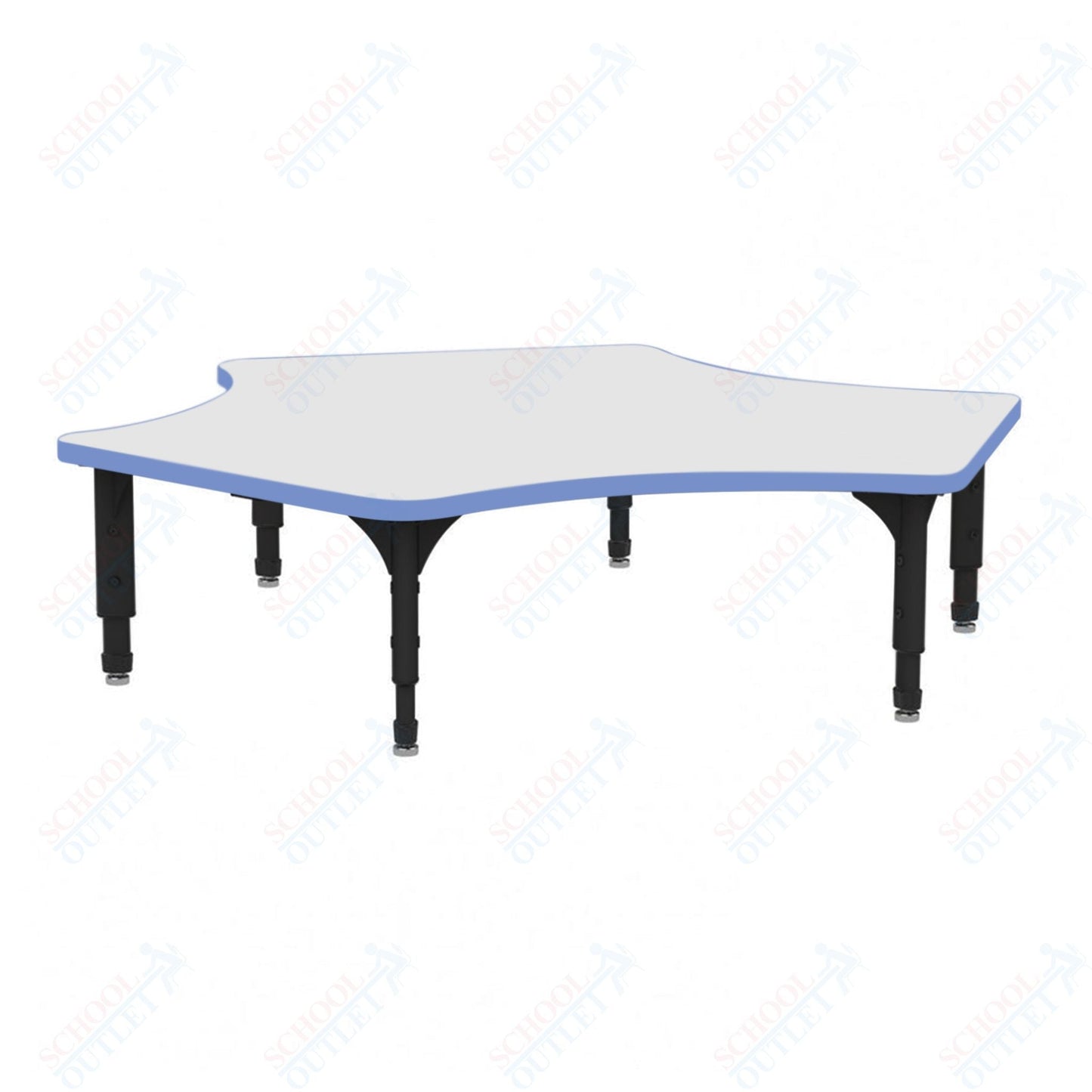 Marco Delta Floor Table w/ Dry Erase Top 60" x 60" Adj Height 12" - 15" (38 - 2251 - DC) - SchoolOutlet