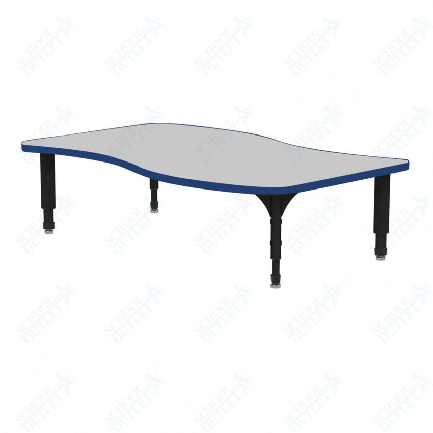 Marco Wave Floor Table w/ Dry Erase Top 30" x 54" Adj Height 12" - 15" (38 - 2258 - DC) - SchoolOutlet
