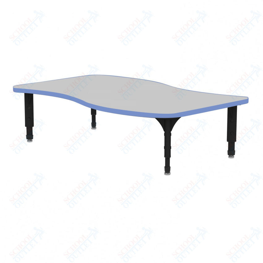 Marco Wave Floor Table w/ Dry Erase Top 30" x 54" Adj Height 12" - 15" (38 - 2258 - DC) - SchoolOutlet