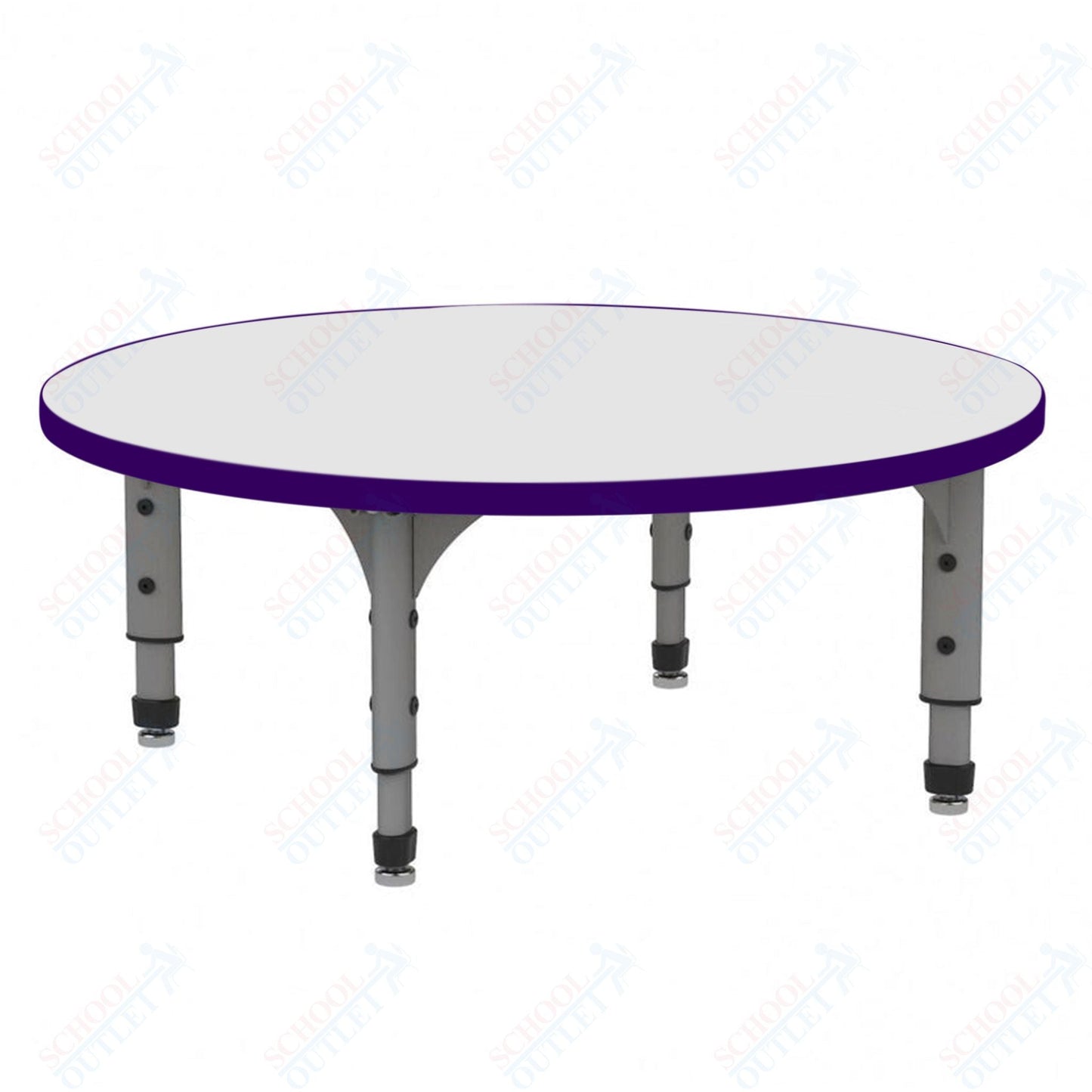 Marco 48" Round Floor Table w/ Dry Erase Top Adj Height 12" - 15" (38 - 2266 - DC) - SchoolOutlet