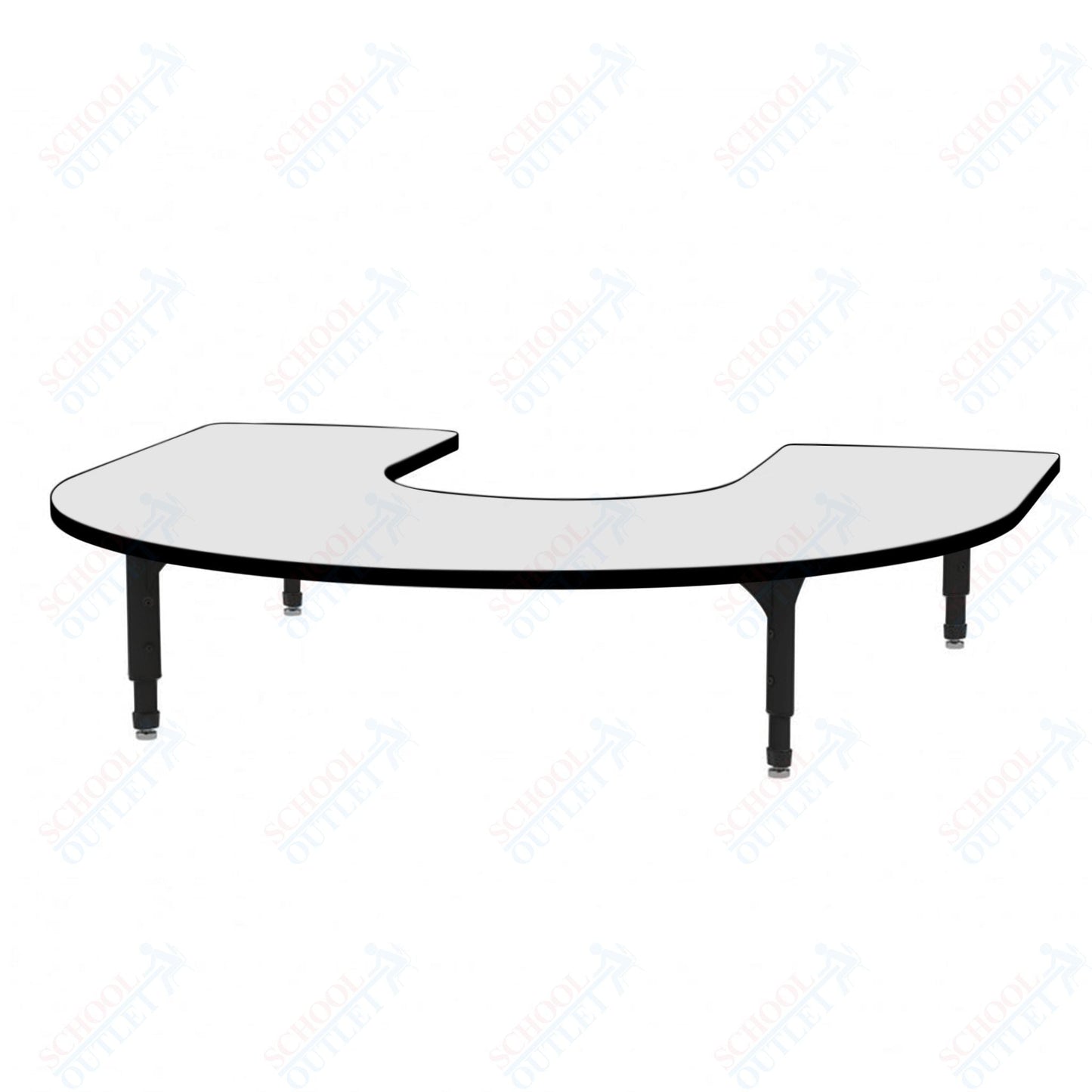 Marco Horseshoe Floor Table w/ Dry Erase Top 60" x 66" Adj Height 12" - 15" (38 - 2270 - DC) - SchoolOutlet