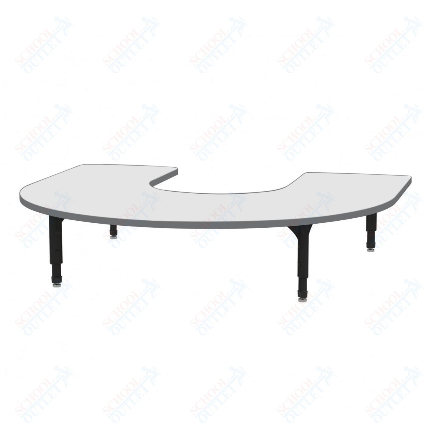Marco Horseshoe Floor Table w/ Dry Erase Top 60" x 66" Adj Height 12" - 15" (38 - 2270 - DC) - SchoolOutlet