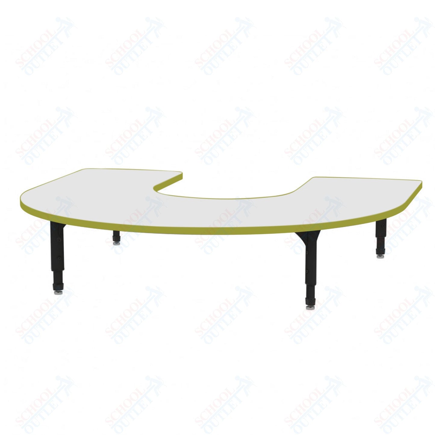 Marco Horseshoe Floor Table w/ Dry Erase Top 60" x 66" Adj Height 12" - 15" (38 - 2270 - DC) - SchoolOutlet