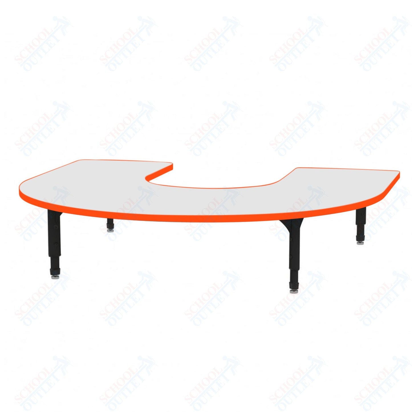 Marco Horseshoe Floor Table w/ Dry Erase Top 60" x 66" Adj Height 12" - 15" (38 - 2270 - DC) - SchoolOutlet