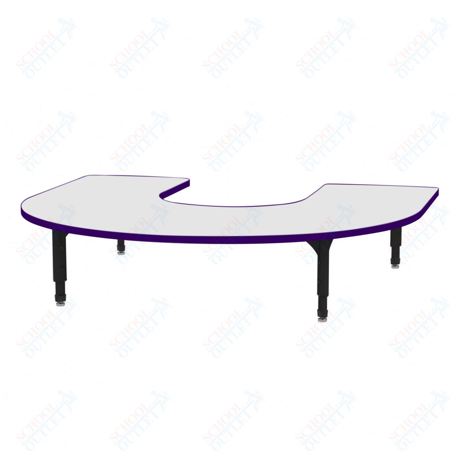 Marco Horseshoe Floor Table w/ Dry Erase Top 60" x 66" Adj Height 12" - 15" (38 - 2270 - DC) - SchoolOutlet