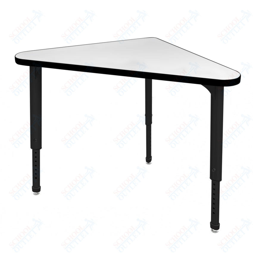 Marco Apex Series Triangle Collaborative Student Desk w/ Dry Erase HPL Top 23" x 40" Adjustable Height 21" - 30" (38 - 2272 - DA) - SchoolOutlet