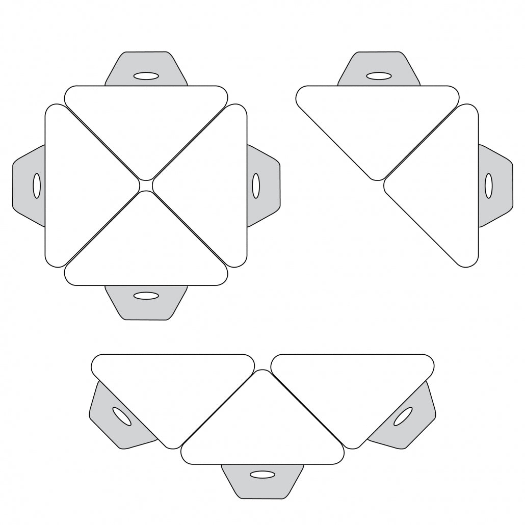 Marco Apex Series Triangle Collaborative Student Desk w/ Dry Erase HPL Top 23" x 40" Adjustable Height 21" - 30" (38 - 2272 - DA) - SchoolOutlet