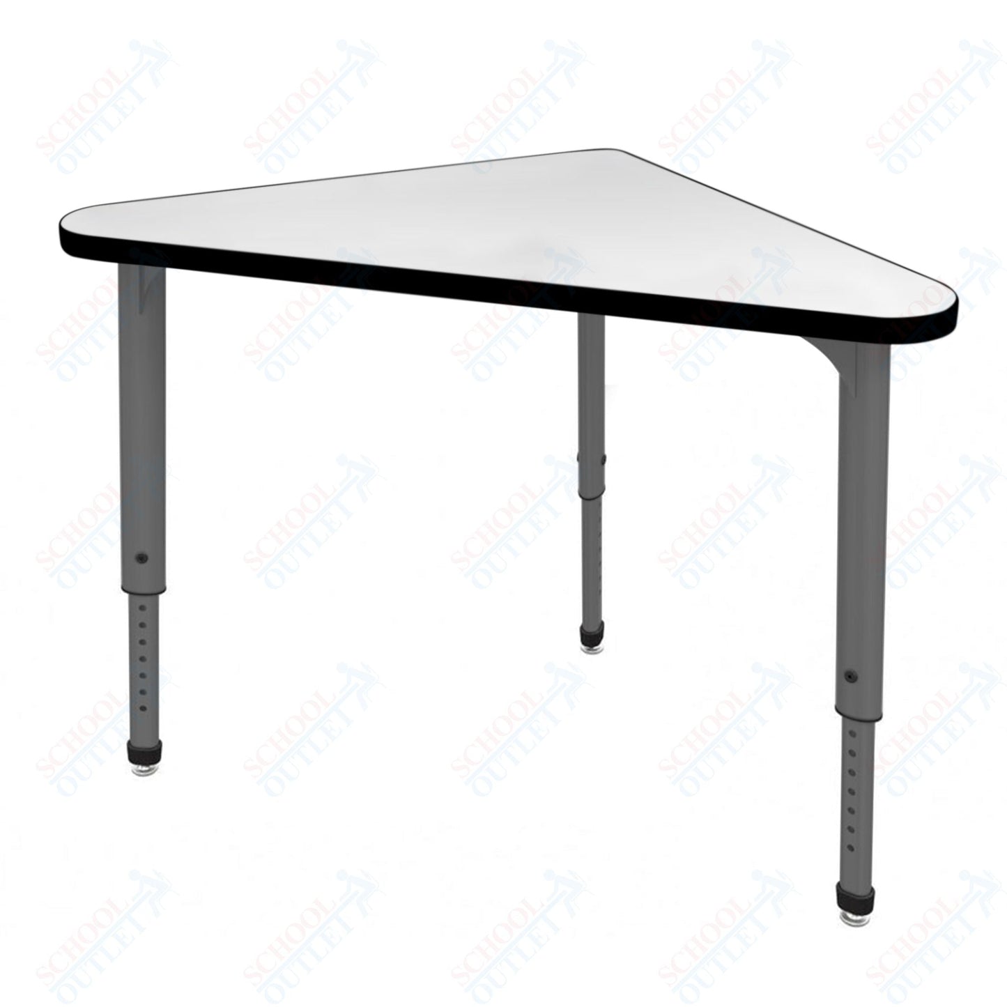 Marco Apex Series Triangle Collaborative Student Desk w/ Dry Erase HPL Top 23" x 40" Adjustable Height 21" - 30" (38 - 2272 - DA) - SchoolOutlet