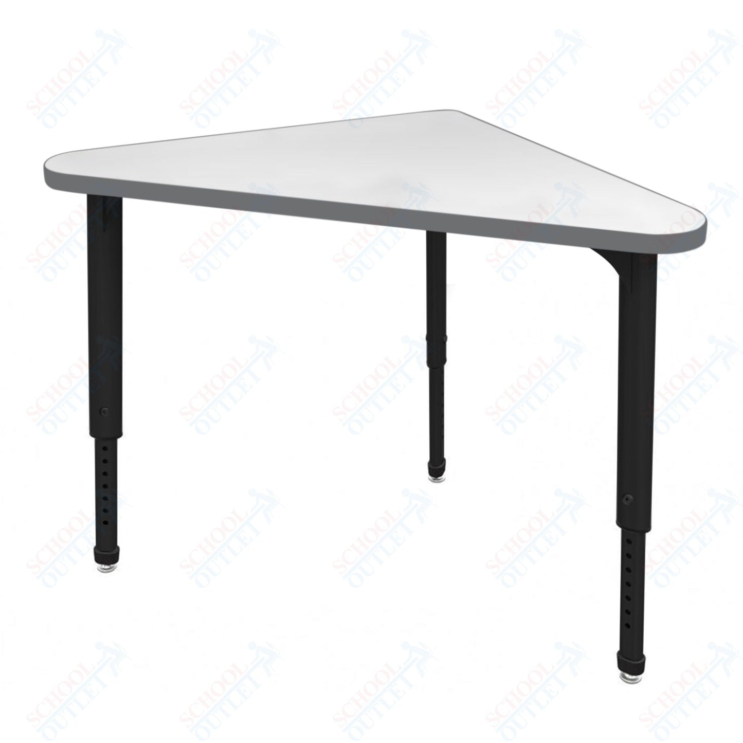 Marco Apex Series Triangle Collaborative Student Desk w/ Dry Erase HPL Top 23" x 40" Adjustable Height 21" - 30" (38 - 2272 - DA) - SchoolOutlet