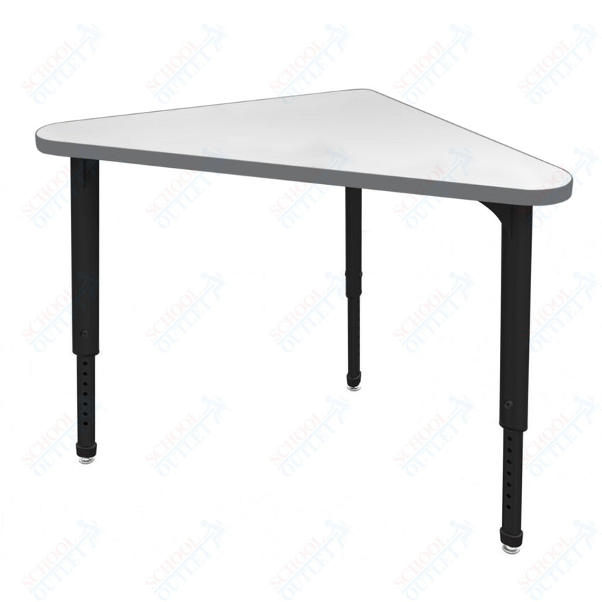 Marco Apex Series Triangle Collaborative Student Desk w/ Dry Erase HPL Top 23" x 40" Adjustable Height 21" - 30" (38 - 2272 - DA) - SchoolOutlet