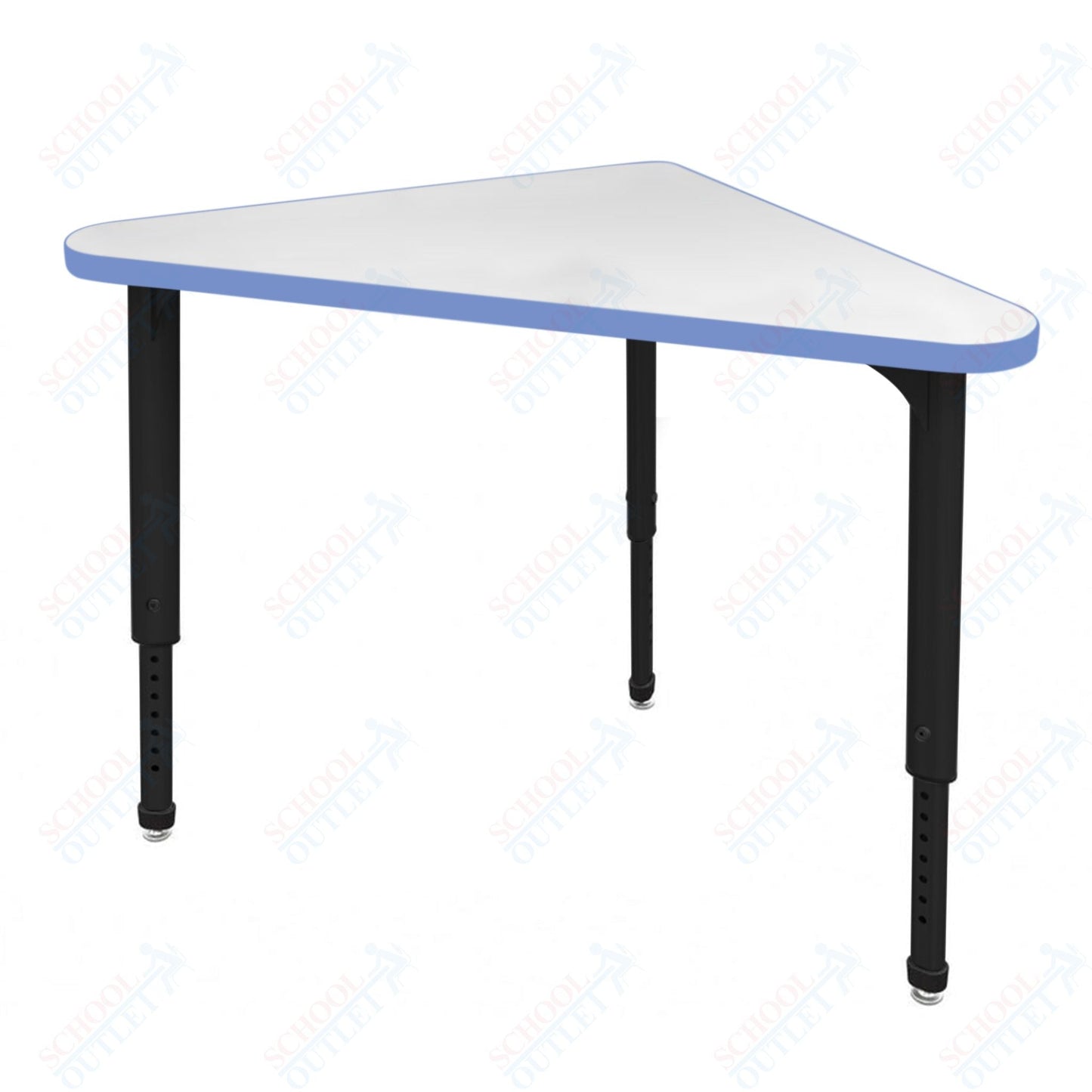 Marco Apex Series Triangle Collaborative Student Desk w/ Dry Erase HPL Top 23" x 40" Adjustable Height 21" - 30" (38 - 2272 - DA) - SchoolOutlet