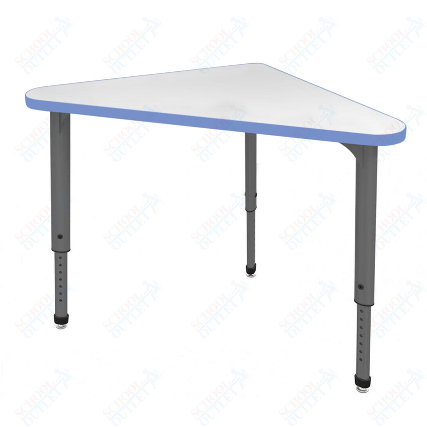 Marco Apex Series Triangle Collaborative Student Desk w/ Dry Erase HPL Top 23" x 40" Adjustable Height 21" - 30" (38 - 2272 - DA) - SchoolOutlet