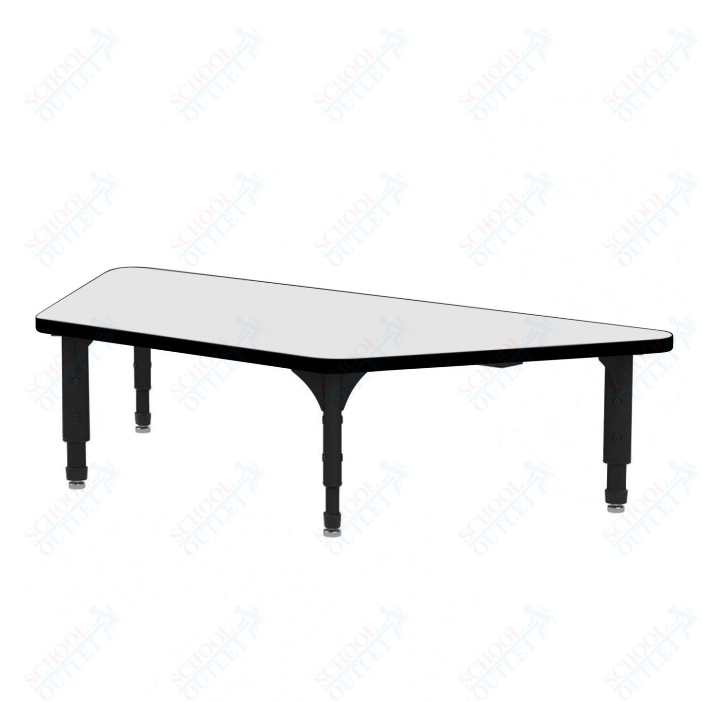 Marco Trapezoid Floor Table w/ Dry Erase Top 24" x 48" Adj Height 12" - 15" (38 - 2276 - DC) - SchoolOutlet