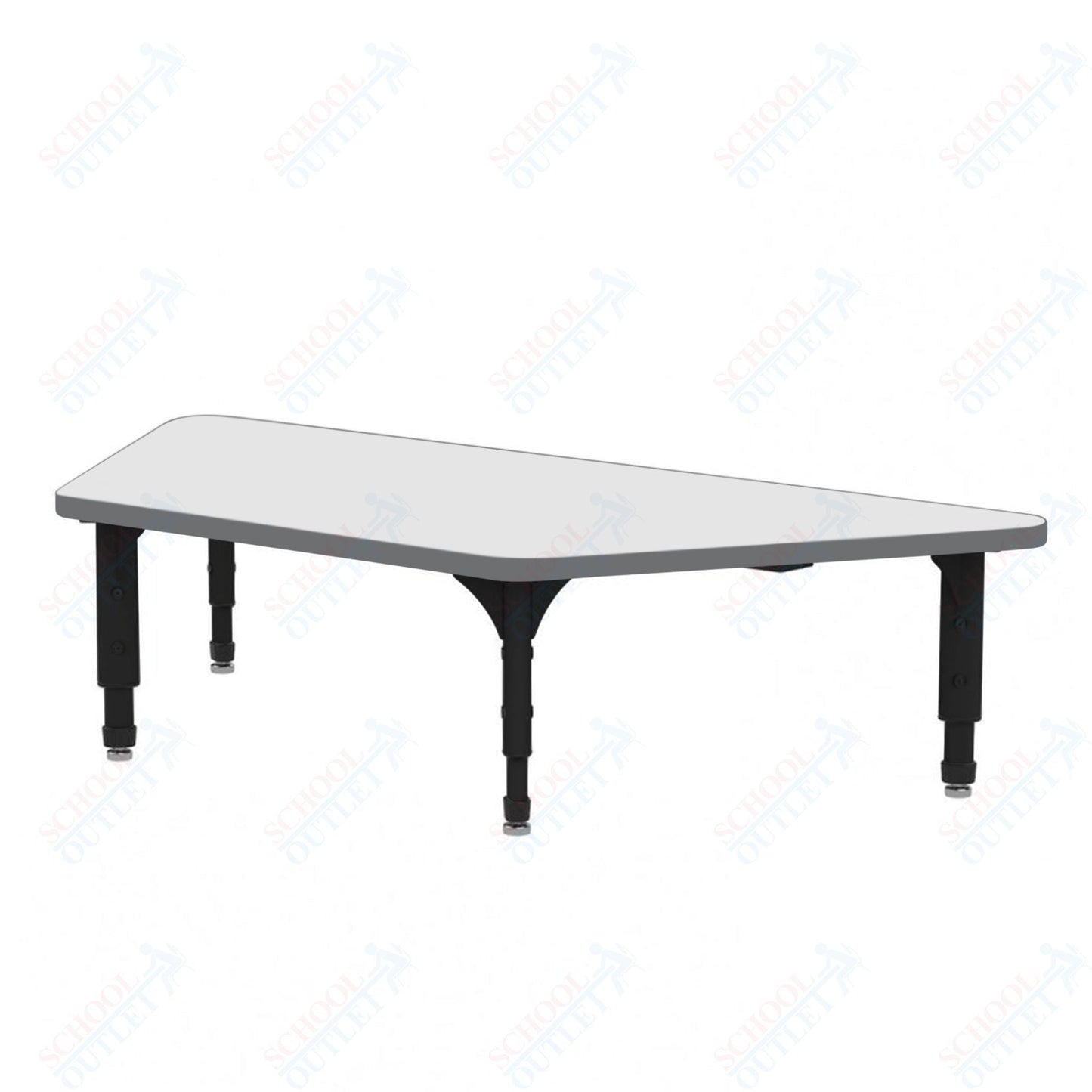 Marco Trapezoid Floor Table w/ Dry Erase Top 24" x 48" Adj Height 12" - 15" (38 - 2276 - DC) - SchoolOutlet