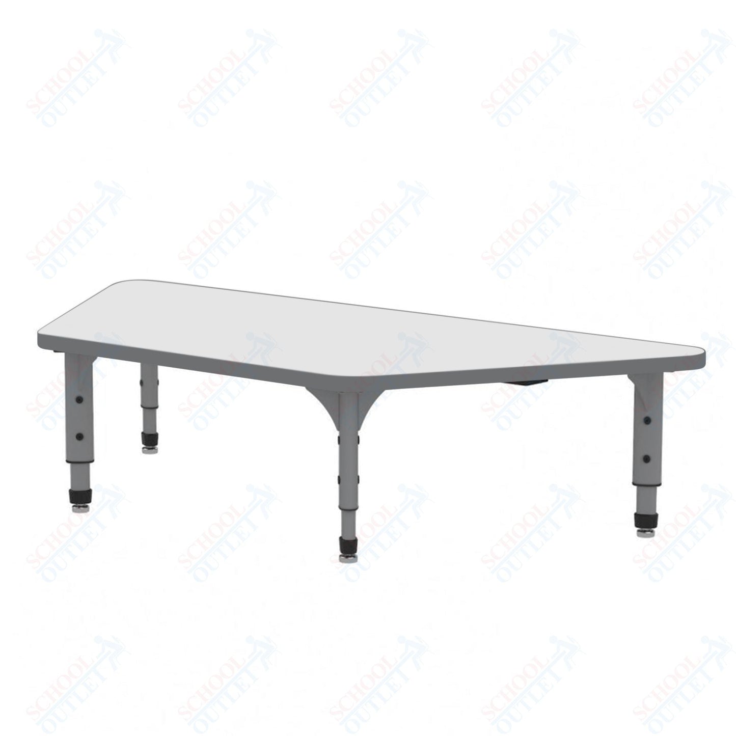 Marco Trapezoid Floor Table w/ Dry Erase Top 24" x 48" Adj Height 12" - 15" (38 - 2276 - DC) - SchoolOutlet