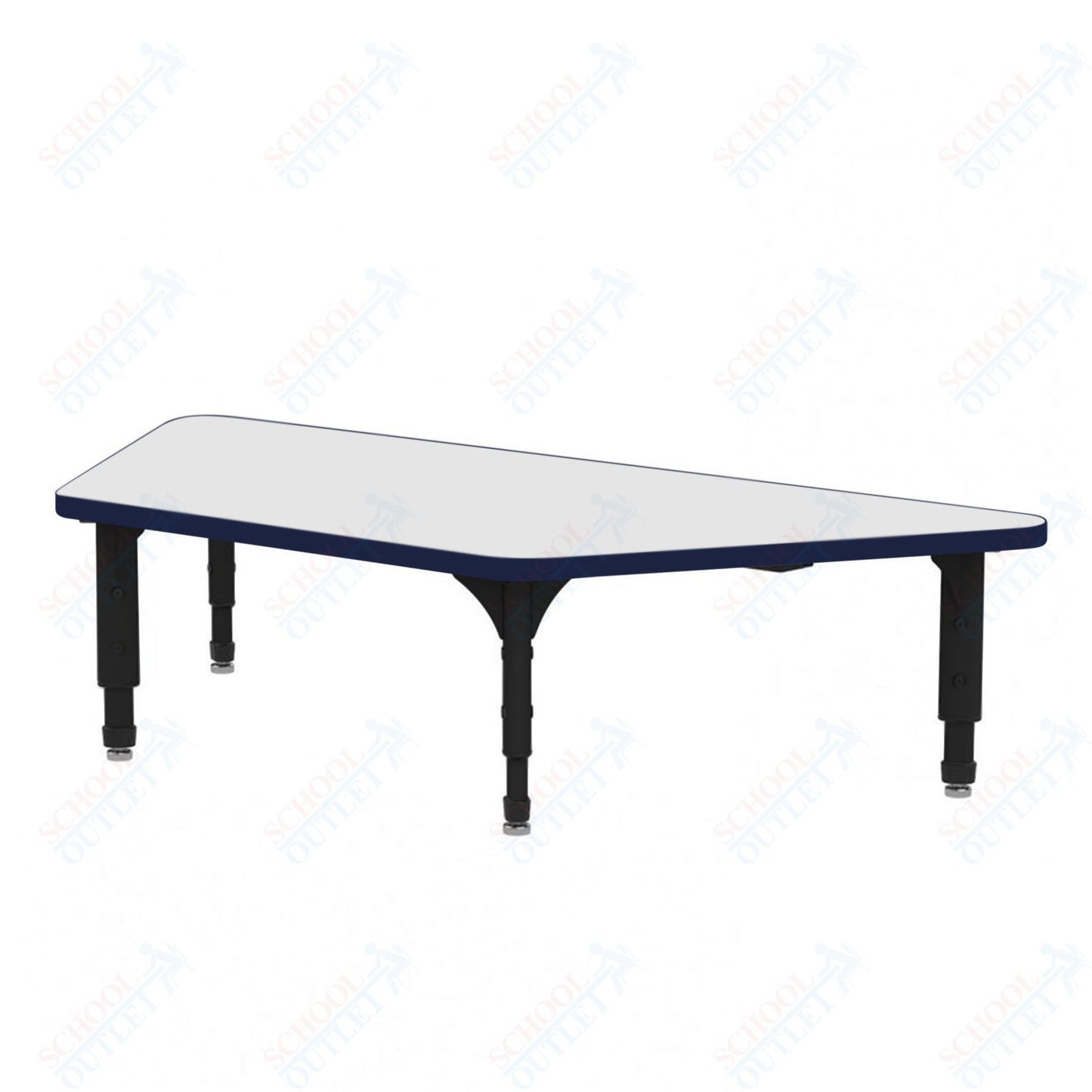Marco Trapezoid Floor Table w/ Dry Erase Top 24" x 48" Adj Height 12" - 15" (38 - 2276 - DC) - SchoolOutlet