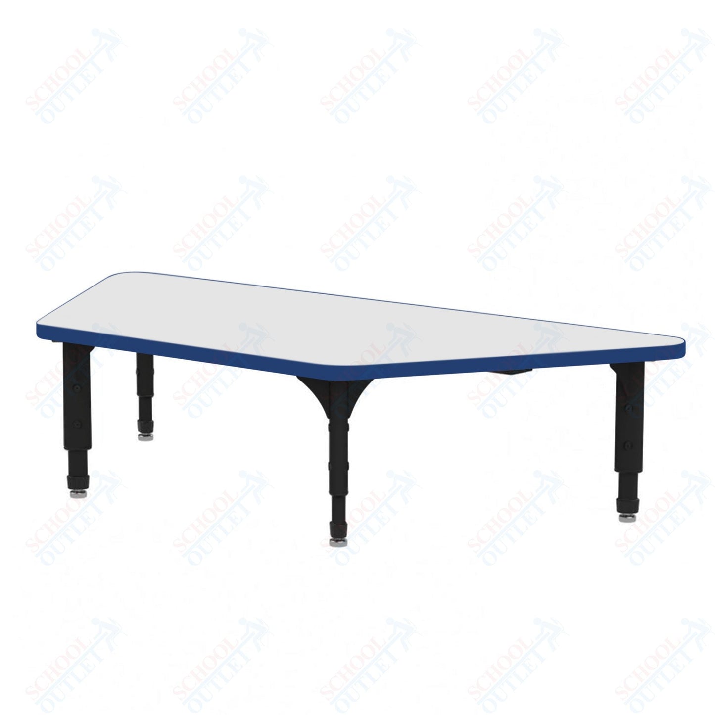 Marco Trapezoid Floor Table w/ Dry Erase Top 24" x 48" Adj Height 12" - 15" (38 - 2276 - DC) - SchoolOutlet