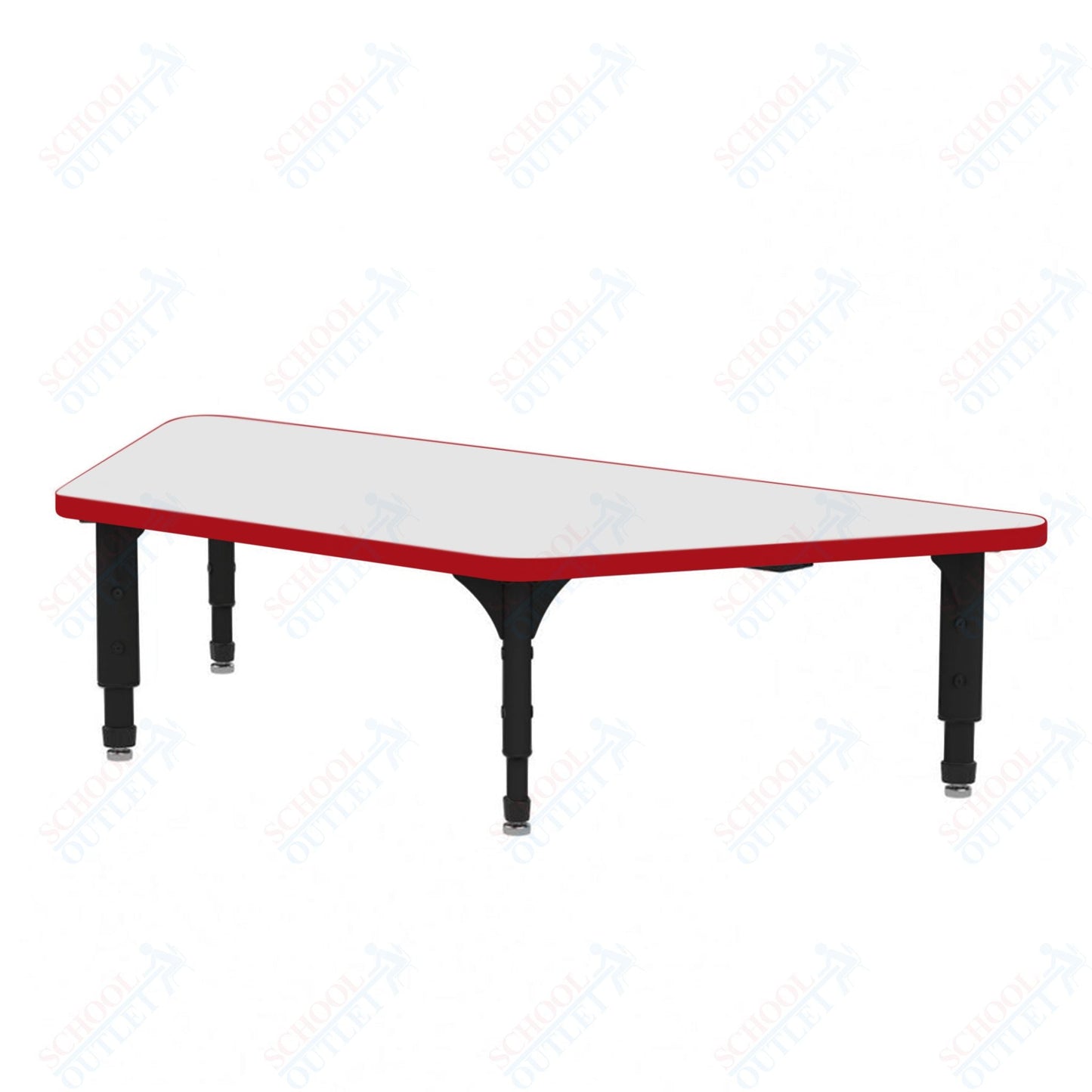 Marco Trapezoid Floor Table w/ Dry Erase Top 24" x 48" Adj Height 12" - 15" (38 - 2276 - DC) - SchoolOutlet