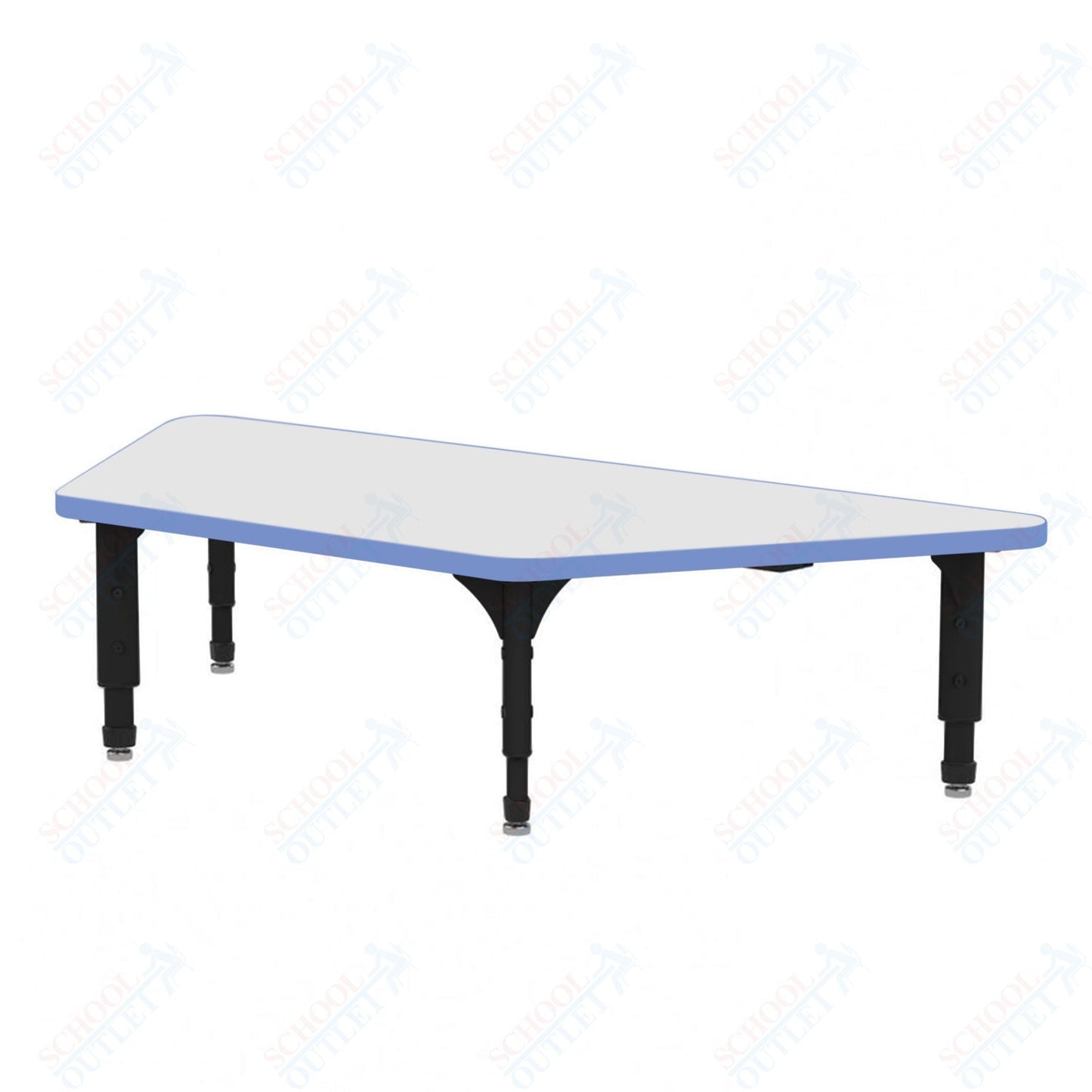Marco Trapezoid Floor Table w/ Dry Erase Top 24" x 48" Adj Height 12" - 15" (38 - 2276 - DC) - SchoolOutlet