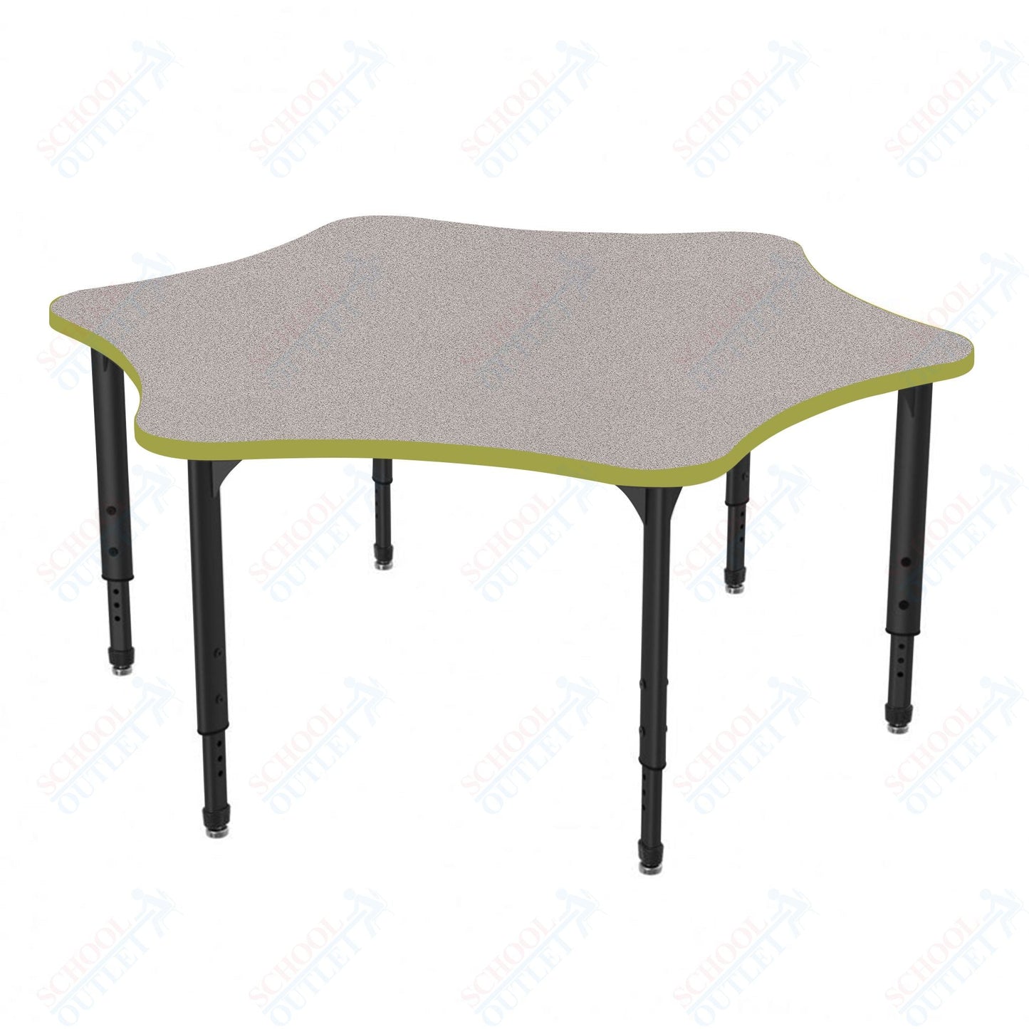 Marco Apex Series 60" 6 - Star School Activity Table Adjustable Height 21" - 30" (38 - 2282 - MA) - SchoolOutlet