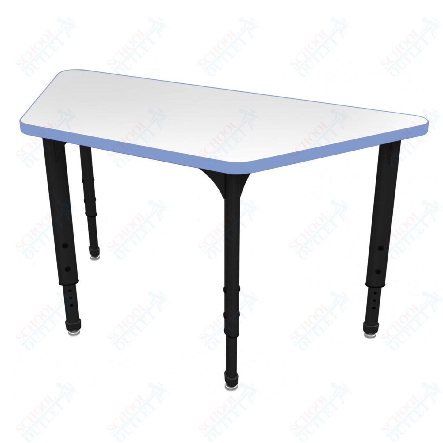 Marco Apex Series Trapezoid School Activity Table w/ Dry Erase Top 30" x 60" Adj Height 21" - 30" (38 - 2287 - DA) - SchoolOutlet