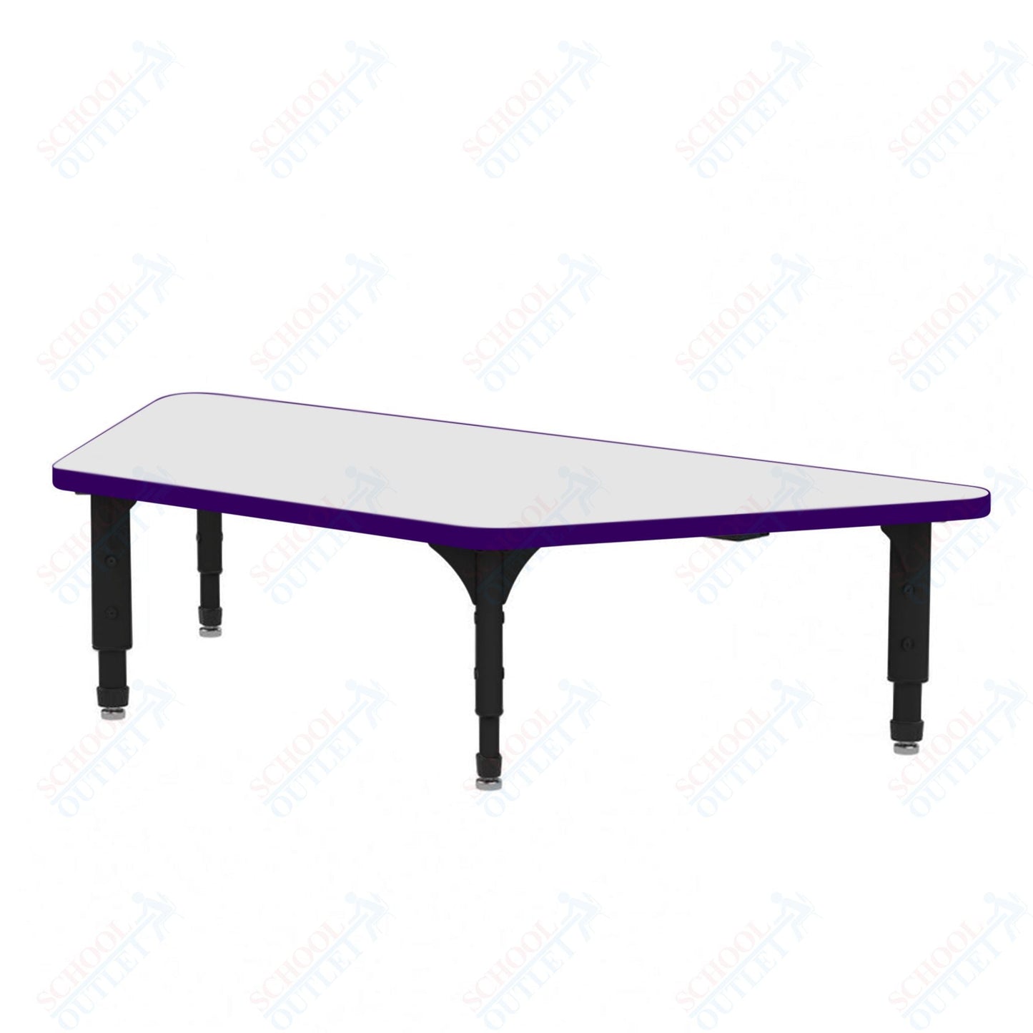 Marco Trapezoid Floor Table w/ Dry Erase Top 30" x 60" Adj Height 12" - 15" (38 - 2287 - DC) - SchoolOutlet