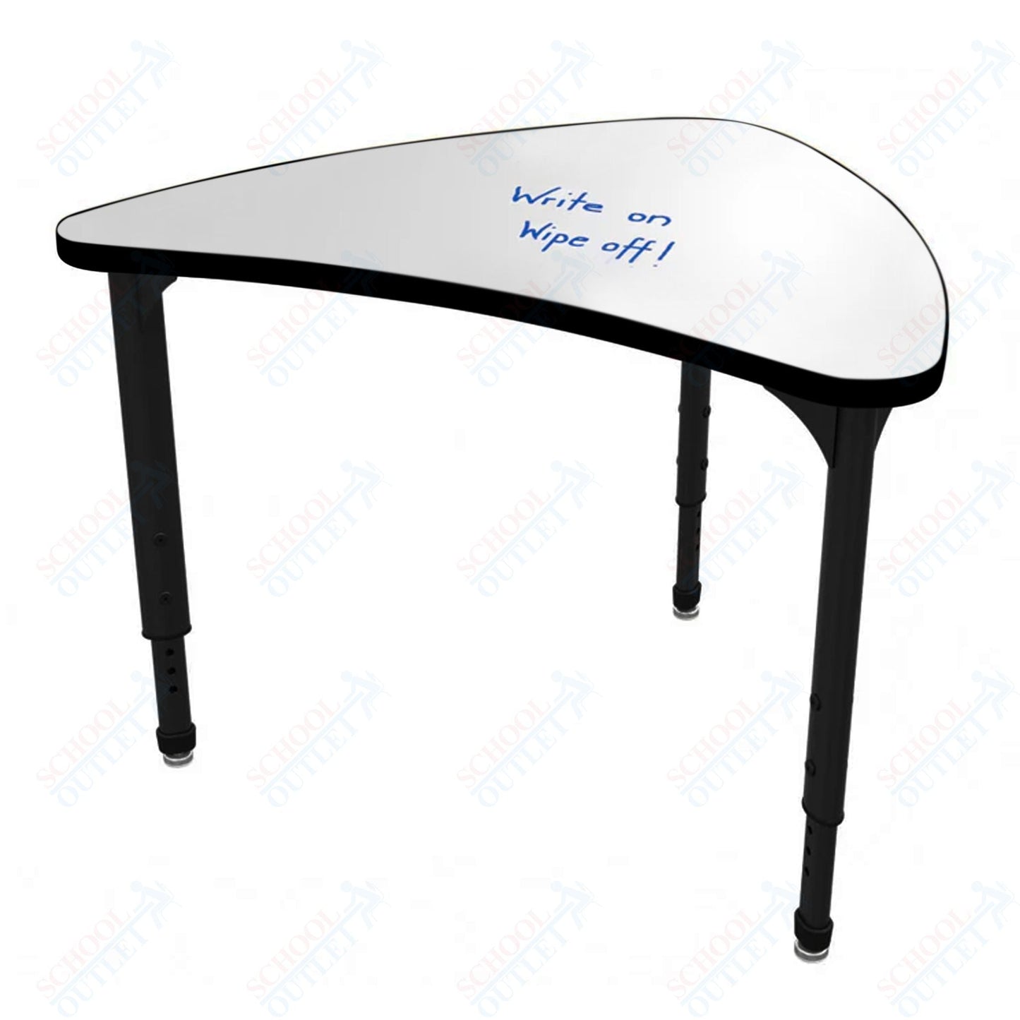 Marco Apex Series Small Chevron Collaborative Student Desk w/ Dry Erase HPL Top 25" x 30" Adjustable Height 21" - 30" (38 - 2292 - DA) - SchoolOutlet