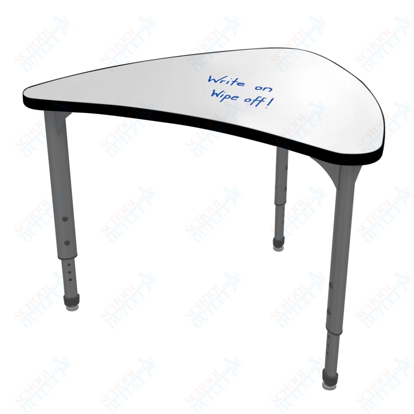 Marco Apex Series Small Chevron Collaborative Student Desk w/ Dry Erase HPL Top 25" x 30" Adjustable Height 21" - 30" (38 - 2292 - DA) - SchoolOutlet