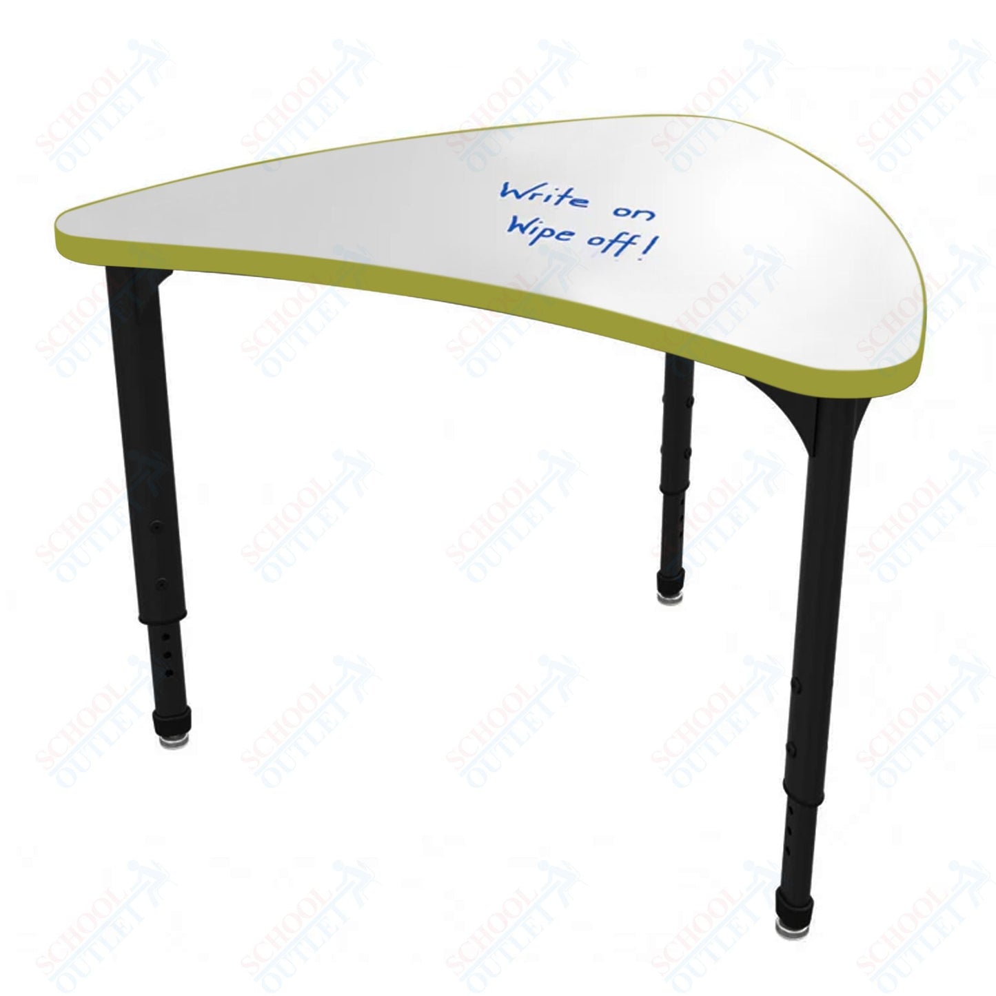 Marco Apex Series Small Chevron Collaborative Student Desk w/ Dry Erase HPL Top 25" x 30" Adjustable Height 21" - 30" (38 - 2292 - DA) - SchoolOutlet