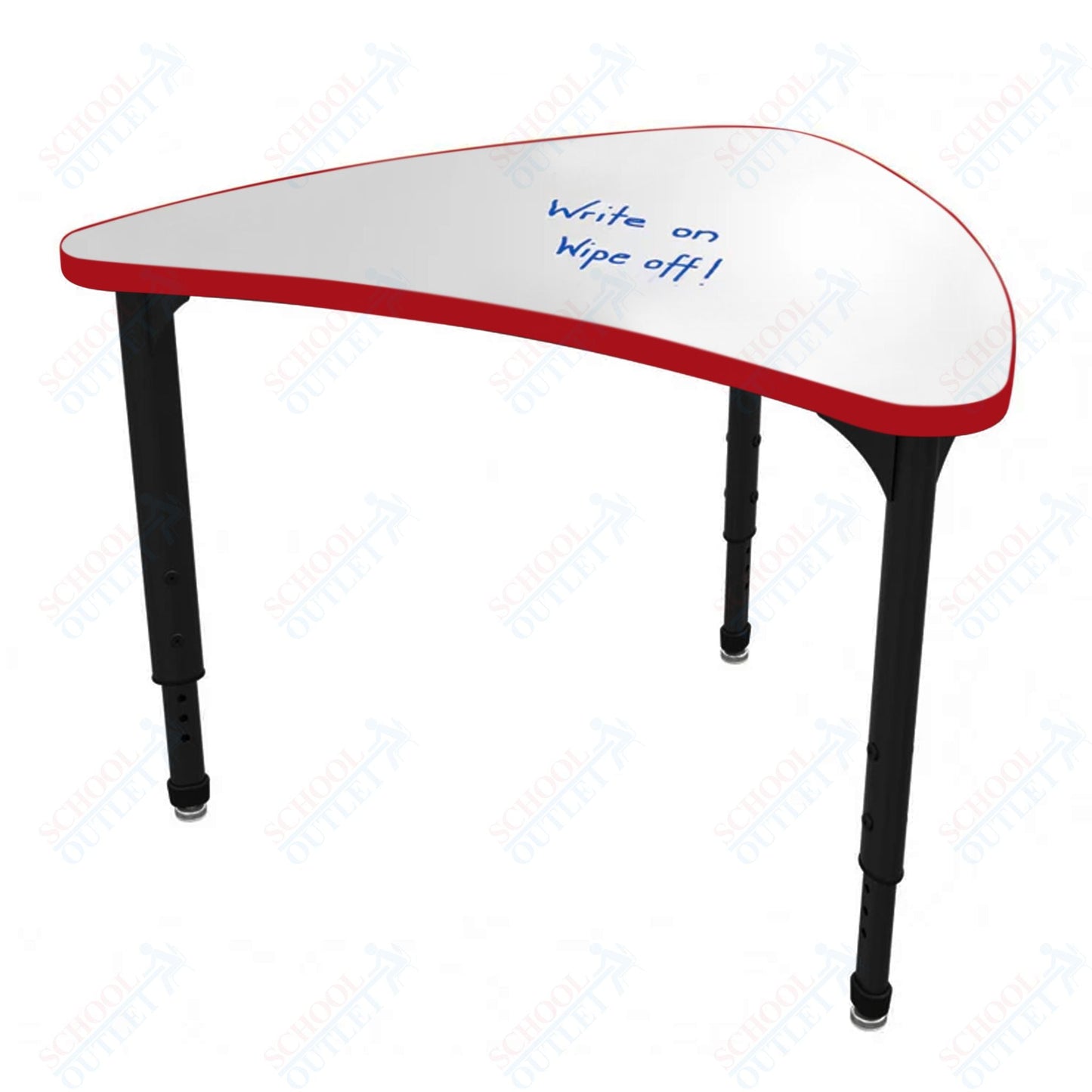 Marco Apex Series Small Chevron Collaborative Student Desk w/ Dry Erase HPL Top 25" x 30" Adjustable Height 21" - 30" (38 - 2292 - DA) - SchoolOutlet