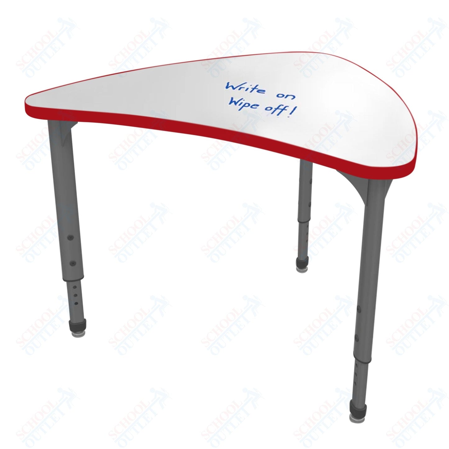 Marco Apex Series Small Chevron Collaborative Student Desk w/ Dry Erase HPL Top 25" x 30" Adjustable Height 21" - 30" (38 - 2292 - DA) - SchoolOutlet