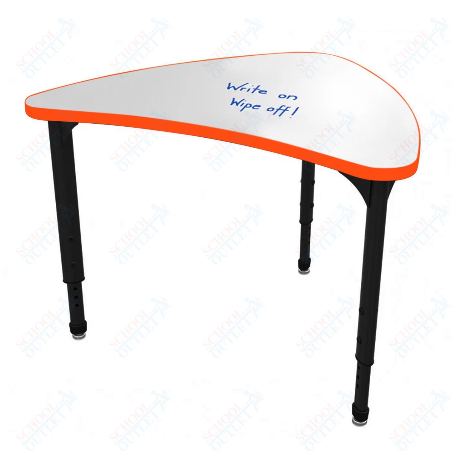 Marco Apex Series Small Chevron Collaborative Student Desk w/ Dry Erase HPL Top 25" x 30" Adjustable Height 21" - 30" (38 - 2292 - DA) - SchoolOutlet