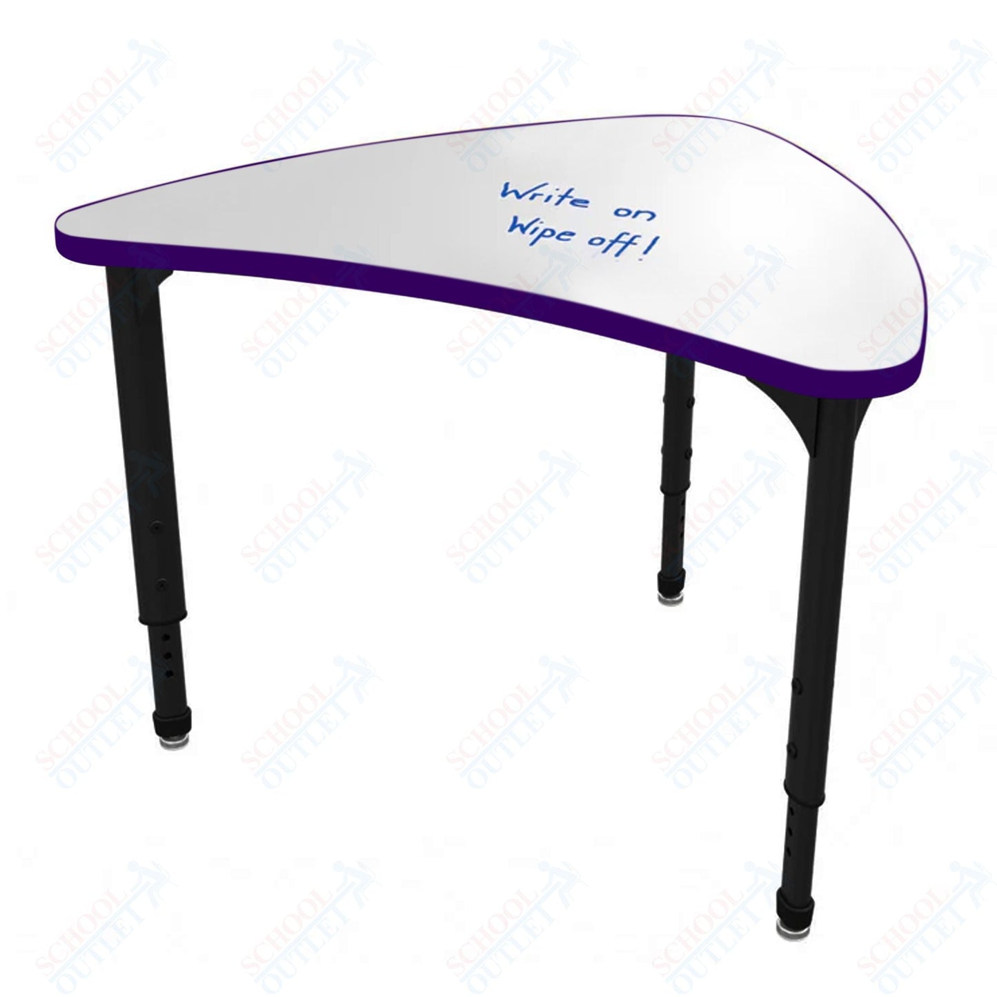 Marco Apex Series Small Chevron Collaborative Student Desk w/ Dry Erase HPL Top 25" x 30" Adjustable Height 21" - 30" (38 - 2292 - DA) - SchoolOutlet
