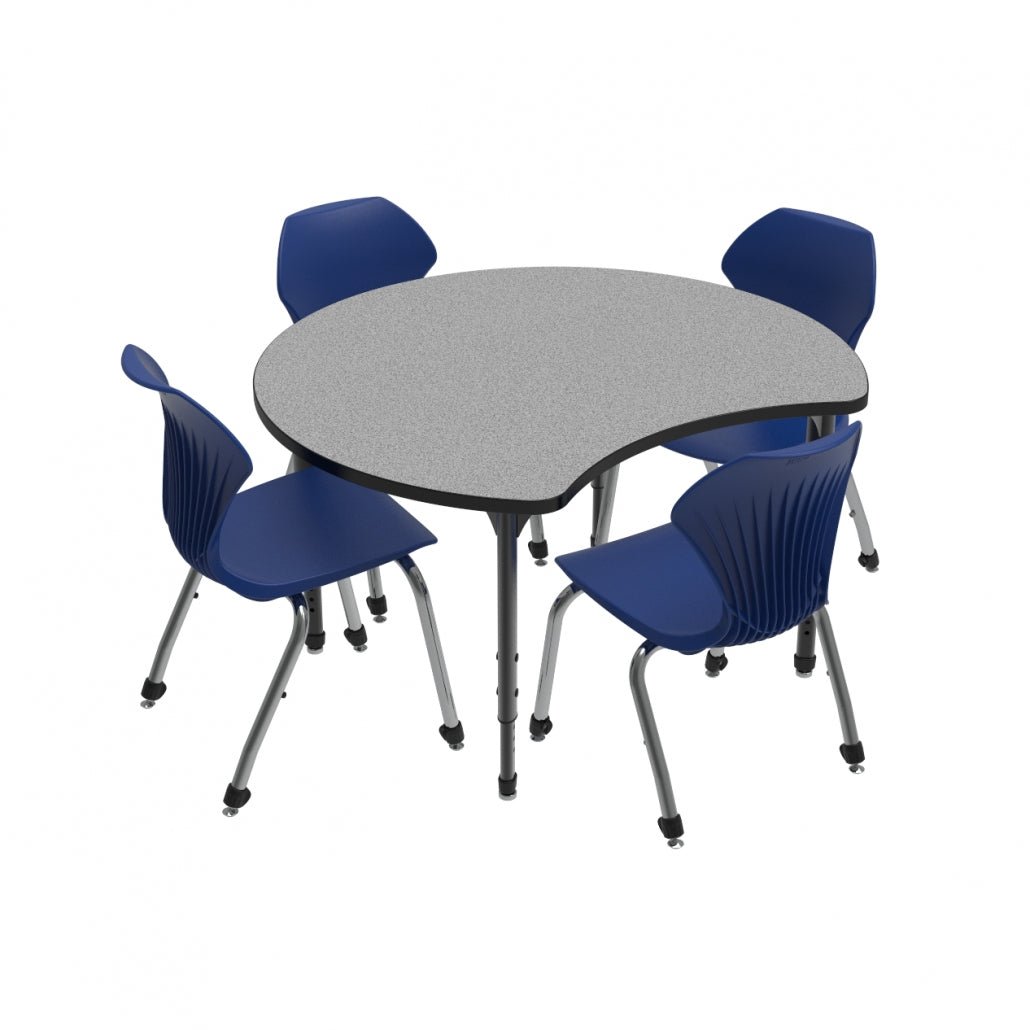 Marco Apex Series 48" Scoop School Activity Table Adjustable Height 21" - 30" (38 - 2296 - MA) - SchoolOutlet