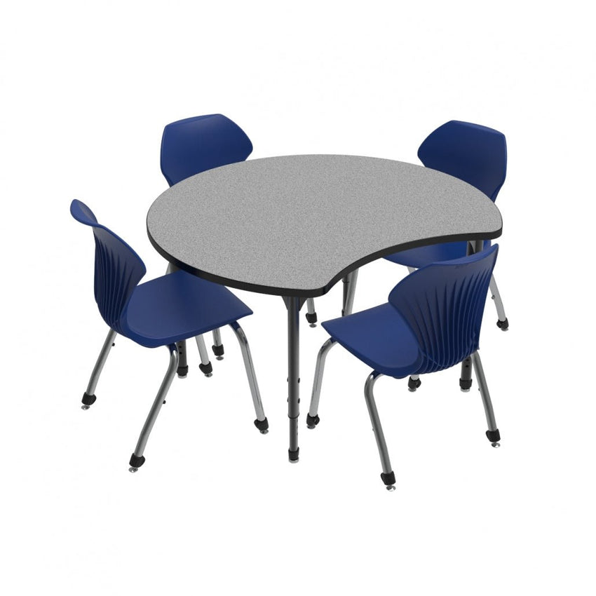 Marco Apex Series 48" Scoop School Activity Table Adjustable Height 21" - 30" (38 - 2296 - MA) - SchoolOutlet