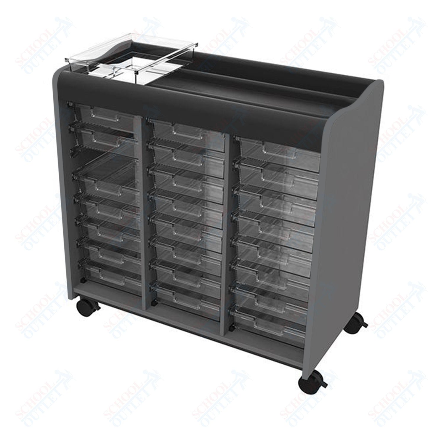 Marco Horizon Makerspace Mobile Storage Cart w/ 24 Trays (39 - 11004 - X) - SchoolOutlet