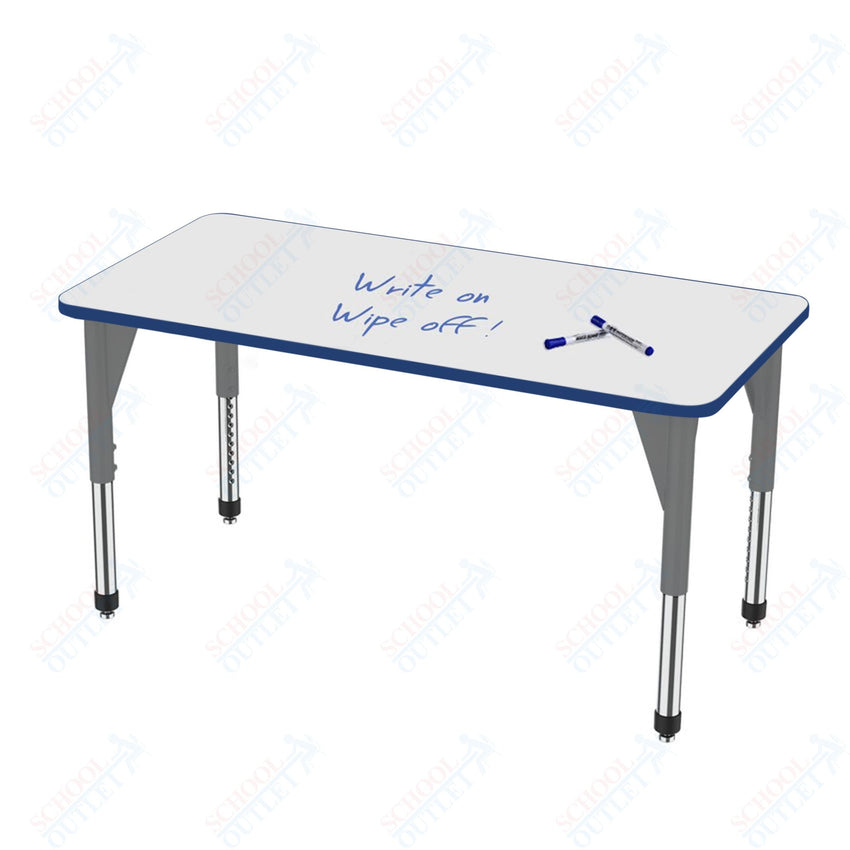 Marco Premier Series Rectangle Stand - Up Table w/ Dry Erase Top 24" x 54" Adj Height 32" - 42" (43 - 2225 - DA) - SchoolOutlet