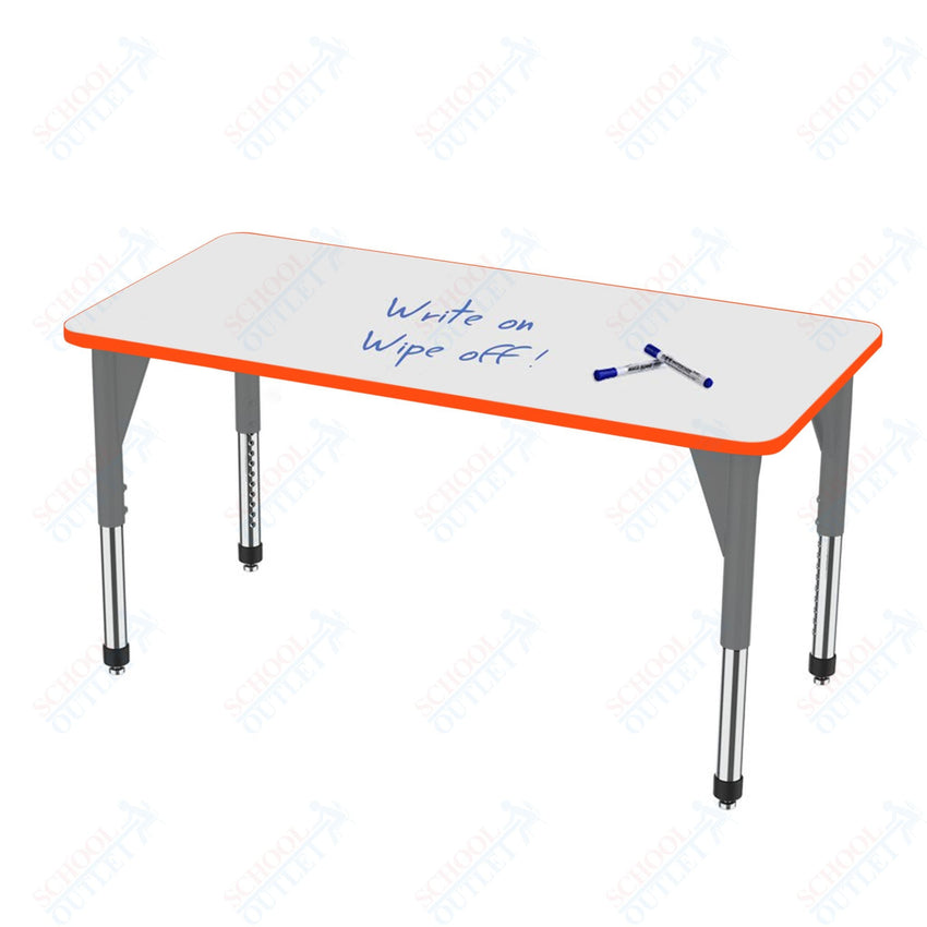 Marco Premier Series Rectangle Stand - Up Table w/ Dry Erase Top 24" x 54" Adj Height 32" - 42" (43 - 2225 - DA) - SchoolOutlet